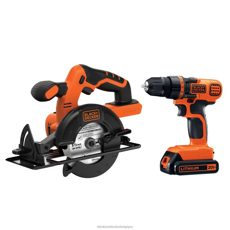 BLACK+DECKER X42D541Kit combiné perceuse/visseuse circulaire sans fil powerconnect 20 V max outils