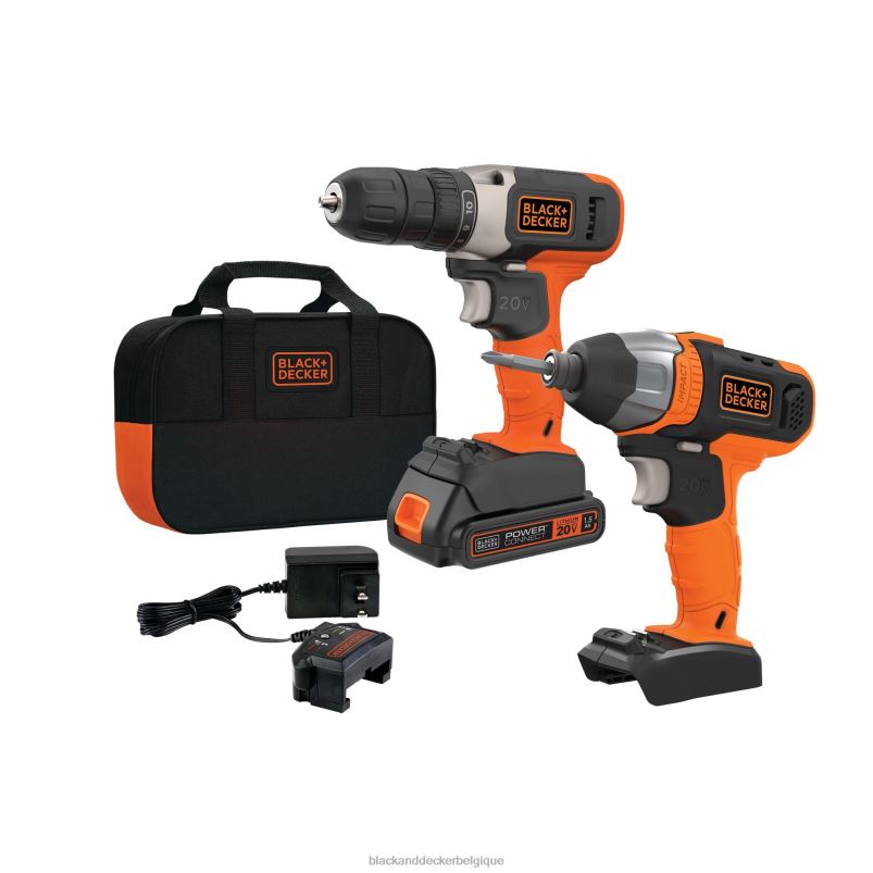 BLACK+DECKER X42D542Kit de perceuse à percussion 20 V maximum 2 outils