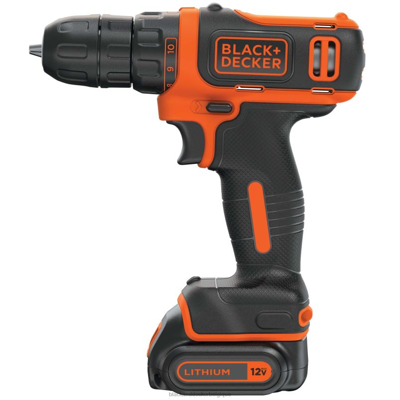 BLACK+DECKER X42D553Kit perceuse-visseuse sans fil 12 V max 3/8 po (1) batterie lithium-ion avec chargeur outils