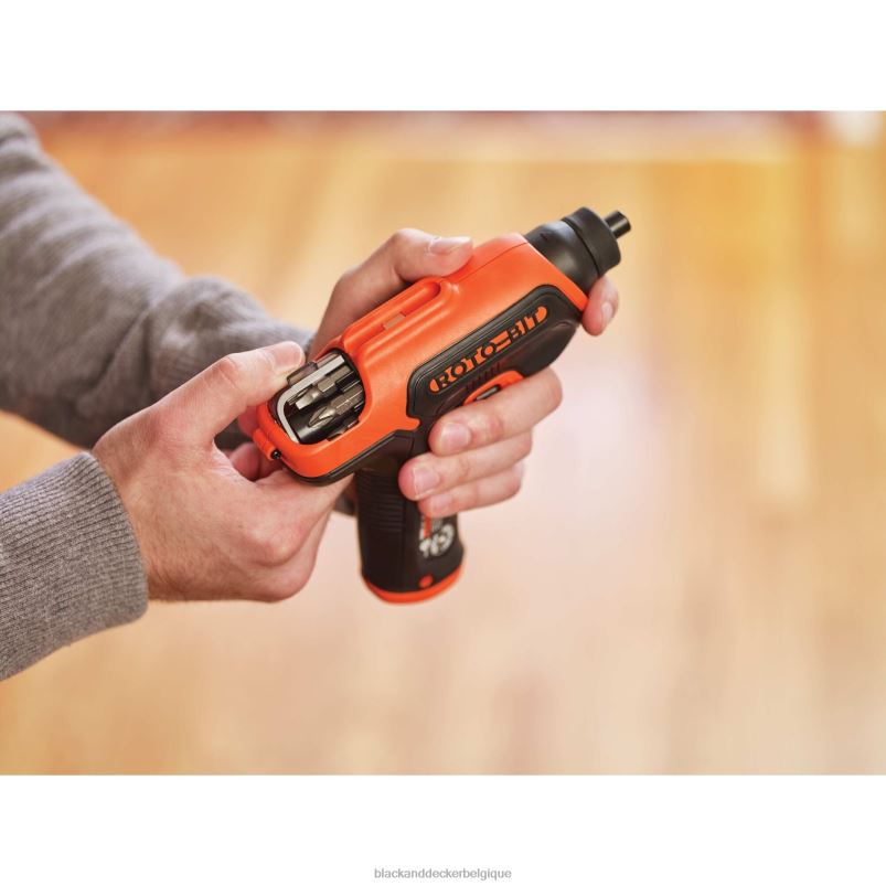 BLACK+DECKER X42D560Tournevis sans fil 4 V max avec rangement des embouts outils