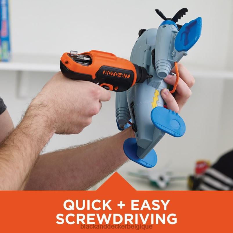 BLACK+DECKER X42D560Tournevis sans fil 4 V max avec rangement des embouts outils