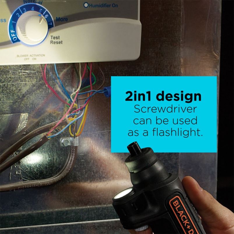 BLACK+DECKER X42D565Tournevis sans fil 4 V max avec lumière LED outils