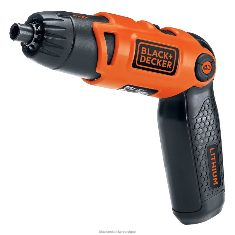 BLACK+DECKER X42D566Tournevis sans fil avec poignée pivotante, chargeur USB et 2 embouts hexagonaux outils