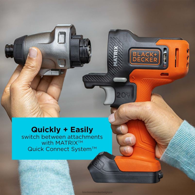 BLACK+DECKER X42D580accessoire multi-outil à impact matriciel avec étui de rangement outils