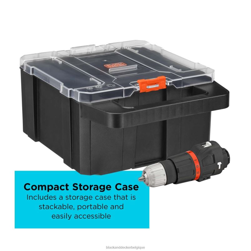 BLACK+DECKER X42D581accessoire multi-outils pour perceuse à percussion matricielle avec étui de rangement outils
