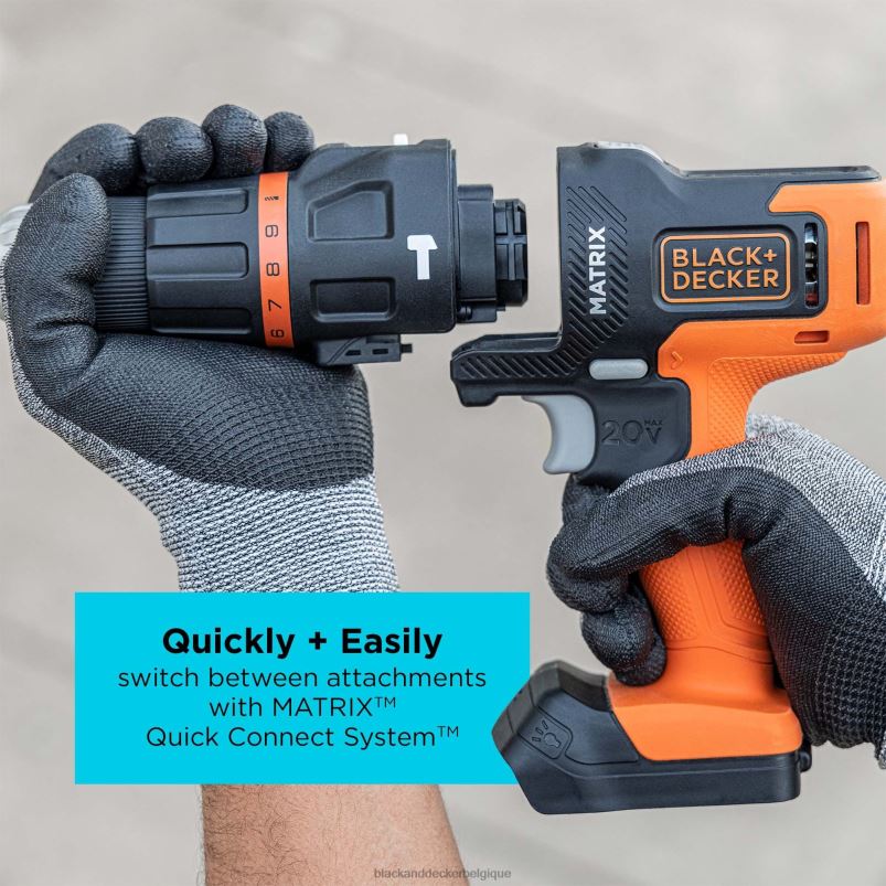 BLACK+DECKER X42D581accessoire multi-outils pour perceuse à percussion matricielle avec étui de rangement outils