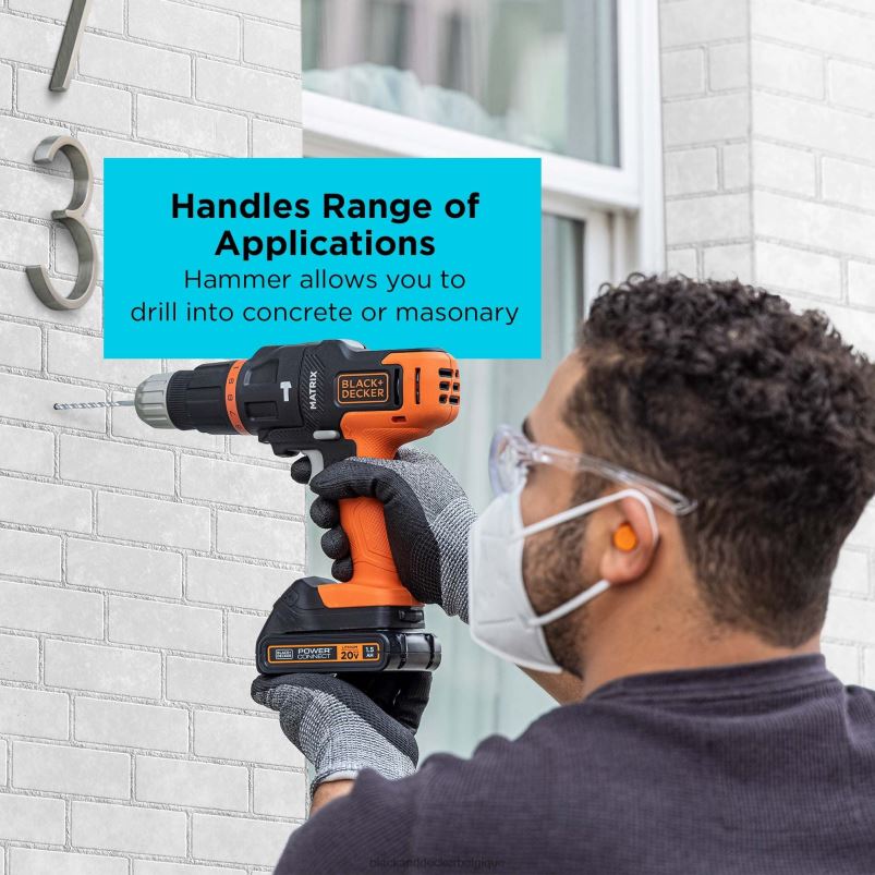 BLACK+DECKER X42D581accessoire multi-outils pour perceuse à percussion matricielle avec étui de rangement outils