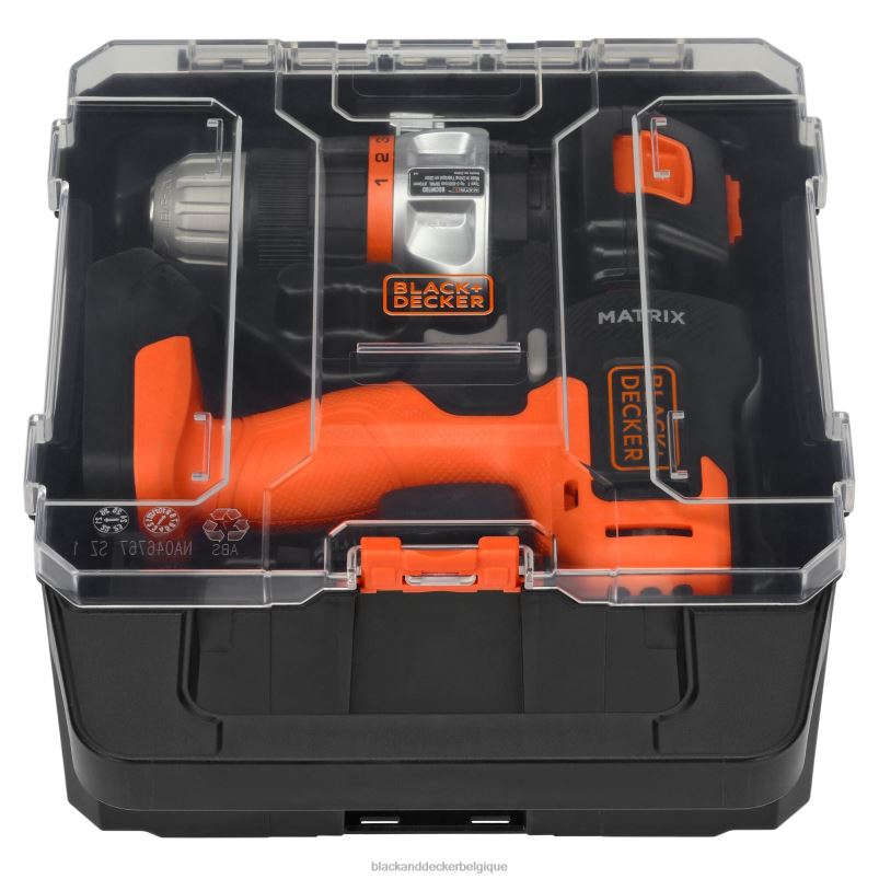 BLACK+DECKER X42D582kit de perceuse matricielle 20v max avec étui de rangement outils