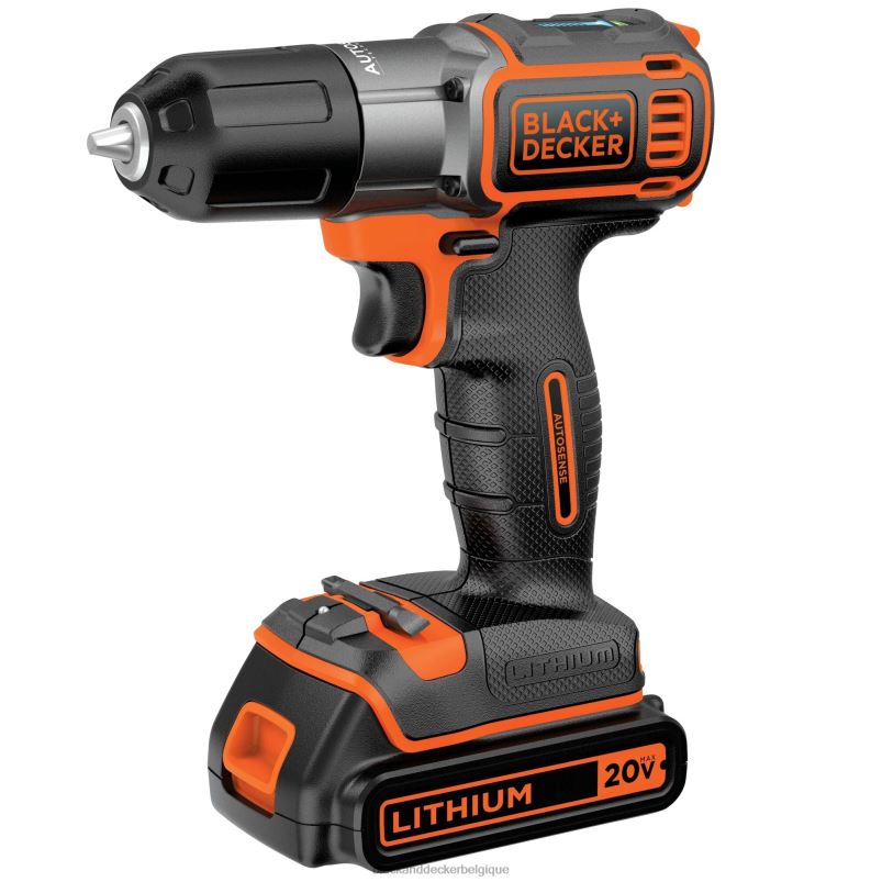 BLACK+DECKER X42D590Perceuse/visseuse sans fil powerconnect 20 V max, 3/8 po avec kit de détection automatique outils