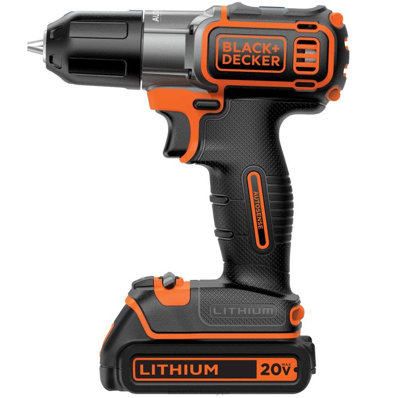 BLACK+DECKER X42D590Perceuse/visseuse sans fil powerconnect 20 V max, 3/8 po avec kit de détection automatique outils