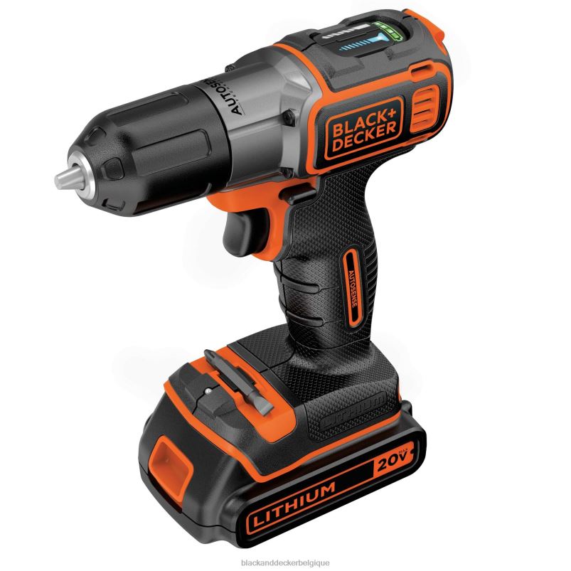 BLACK+DECKER X42D590Perceuse/visseuse sans fil powerconnect 20 V max, 3/8 po avec kit de détection automatique outils