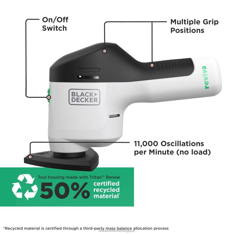 BLACK+DECKER X42D616Ponceuse de détail sans fil Reviva 12 V Max avec chargeur outils
