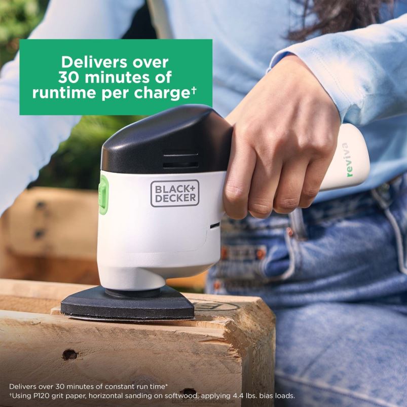 BLACK+DECKER X42D616Ponceuse de détail sans fil Reviva 12 V Max avec chargeur outils