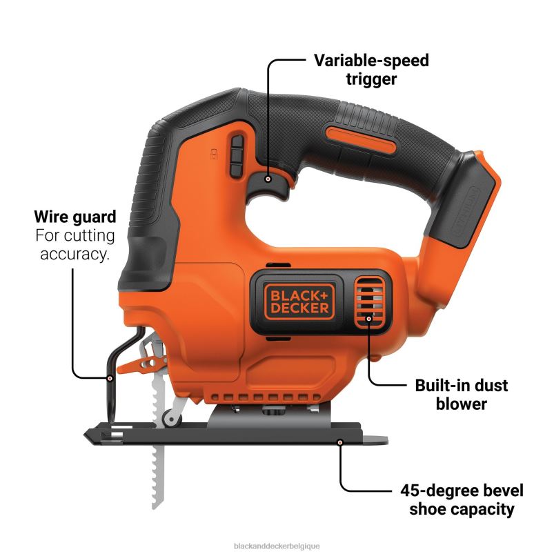 BLACK+DECKER X42D659Scie sauteuse sans fil PowerConnect 20 V max (outil uniquement) outils
