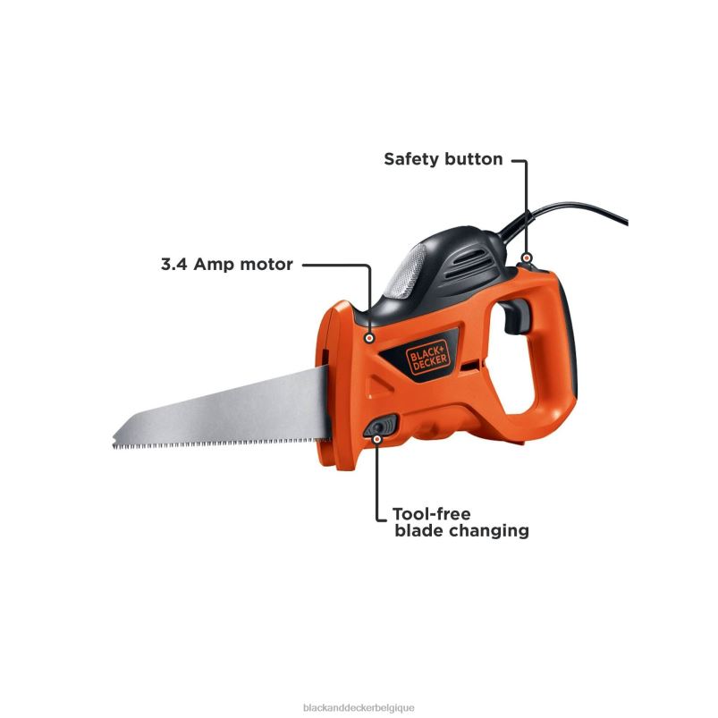 BLACK+DECKER X42D669scie à main électrique avec sac de rangement 3,4 ampères outils
