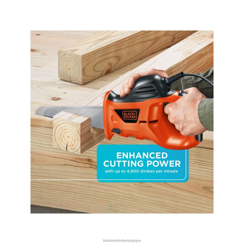 BLACK+DECKER X42D669scie à main électrique avec sac de rangement 3,4 ampères outils