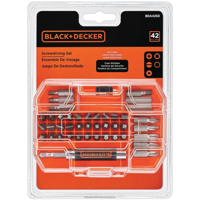 BLACK+DECKER X42D603jeu d'embouts de tournevis 42 pièces outils