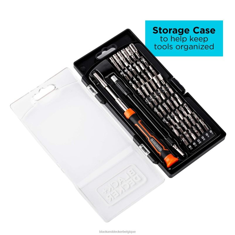 BLACK+DECKER X42D606Jeu de tournevis de précision 56 pièces outils